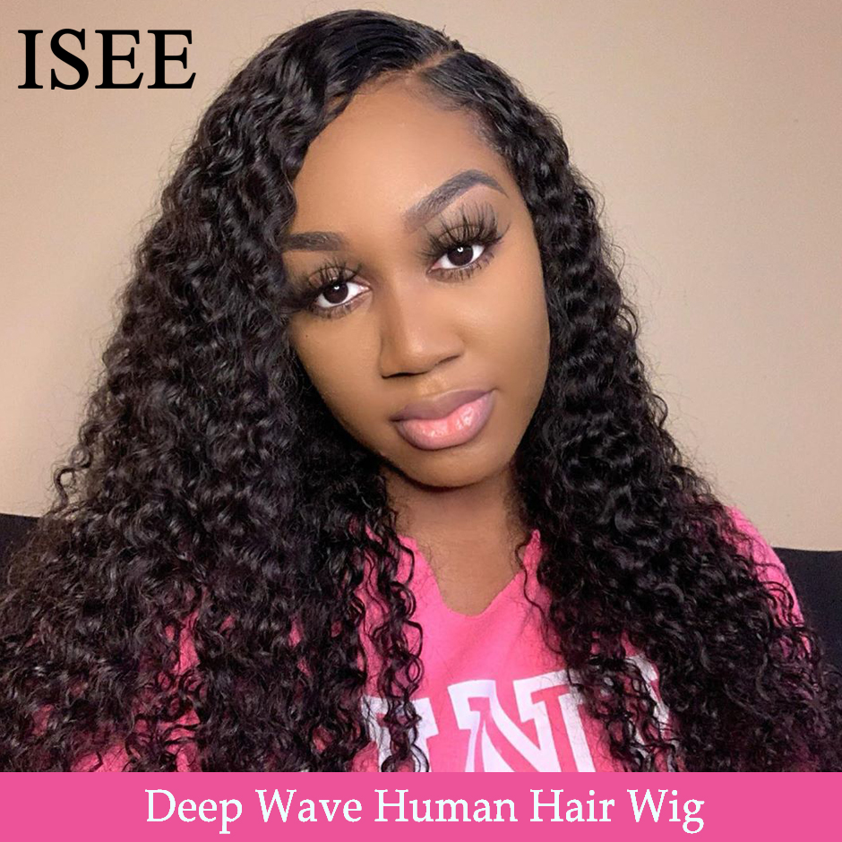 Brazilian Deep Wave HD Transparent Lace Frontal Wigs 150% Density 13X4 ISEE HAIR Wigs Loose Deep Wave Human Hair Wigs For Women, Black
Brazilian Deep Wave HD Transparent Lace Frontal Wigs 150% Density 13X4 ISEE HAIR Wigs Loose Deep Wave Human Hair Wigs For Women, Black