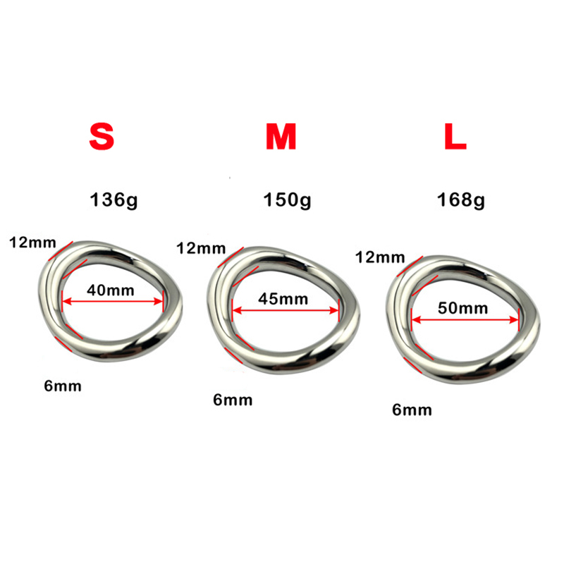 Stainless Steel Metal cock Ring Scrotum Penis Weight Sex Toys For Men Dick Ring Penis Ring BDSM Mens Cockrings Adult Toys. T200727