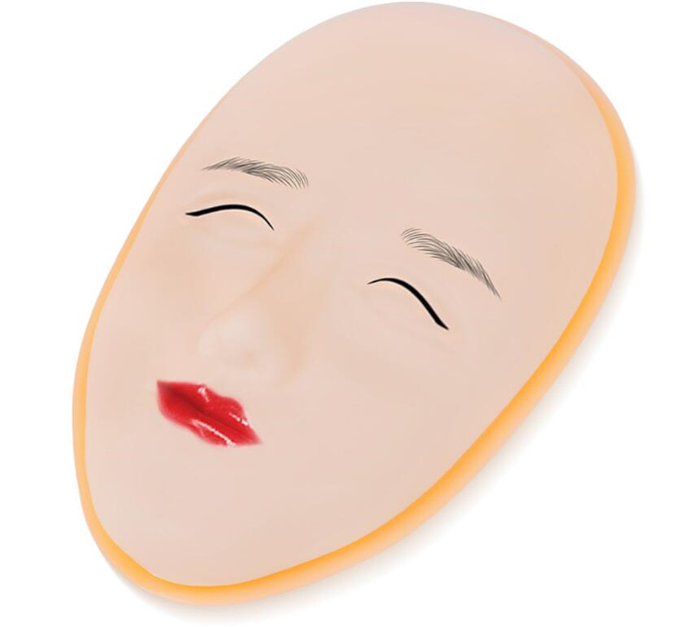 5D Facial Tattoo Training Head Silicone Practice Permanent Makeup Lip Eyebrow Tattoo Skin Mannequin Doll Face Head XB1