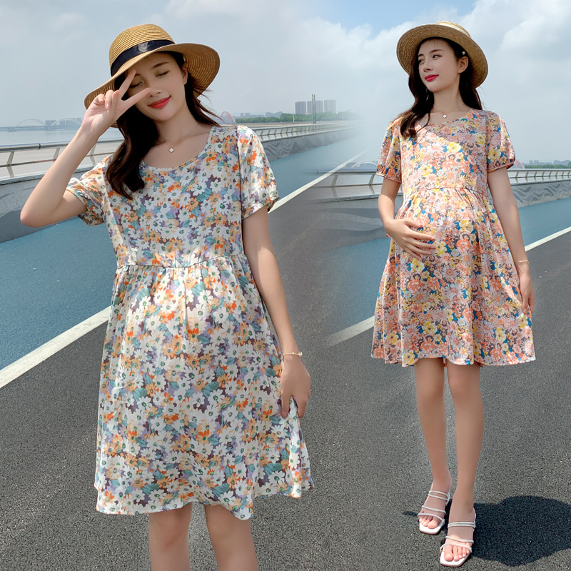 6669# Maternity Clothes Summer chiffon Floral Dress Short Sleeve Loose Stylish Dress for Pregnant Women Mom, Pink
6669# Maternity Clothes Summer chiffon Floral Dress Short Sleeve Loose Stylish Dress for Pregnant Women Mom, Pink