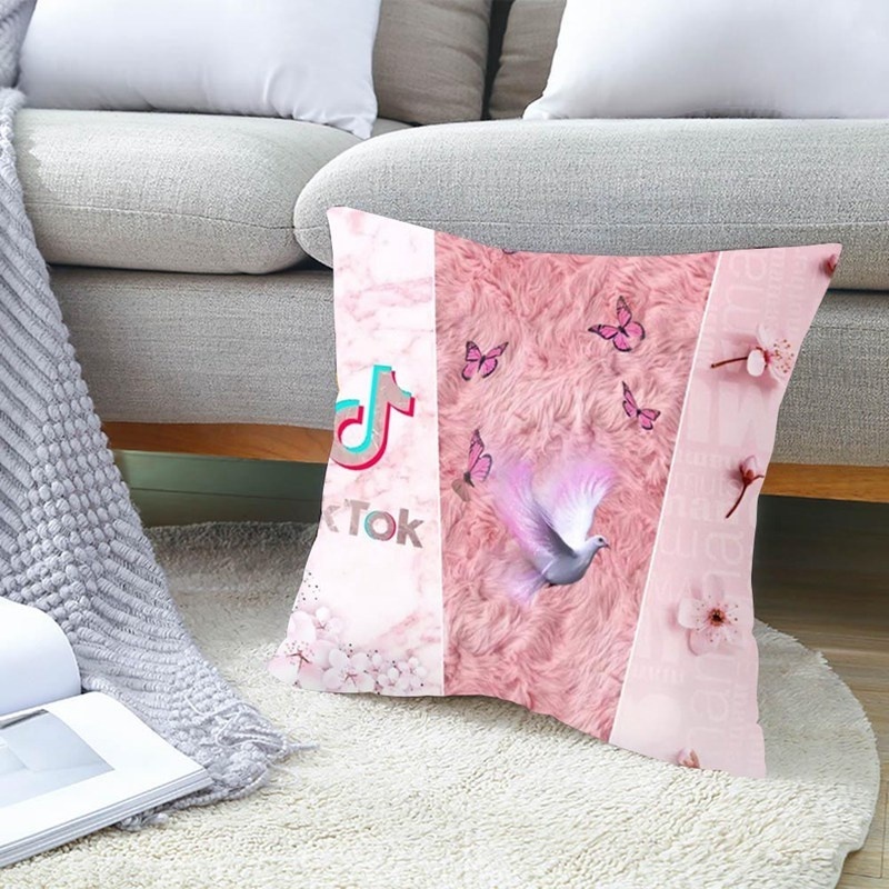 Pillow Cover Tik-Tok Home Decor Pillowcase Square Size 18Inch18Inch Cushion Case Throw Pillow Cover Case