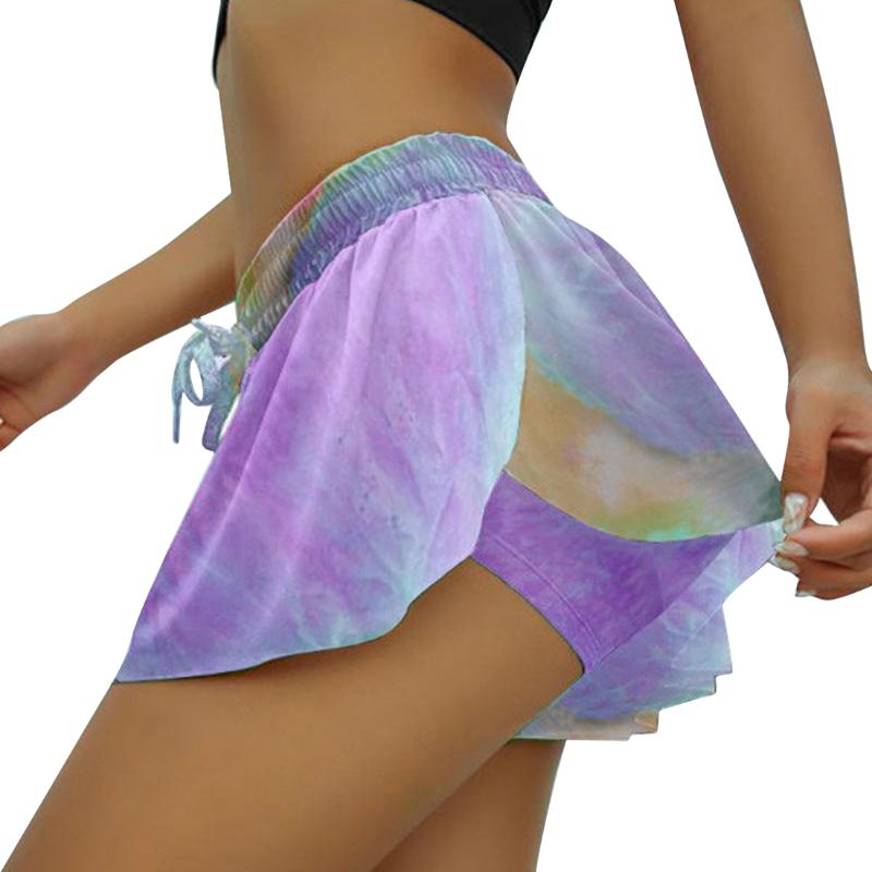 Women' Gradient Yoga Shorts Fashionable Mid-waist Shorts Drawstring Casual Anti-emptied 2 In 1 Running, Blue
Women' Gradient Yoga Shorts Fashionable Mid-waist Shorts Drawstring Casual Anti-emptied 2 In 1 Running, Blue