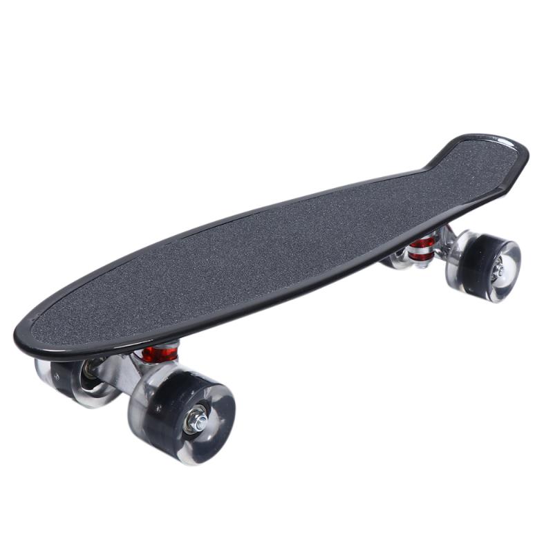 1PC 56cm Mini Skateboard Dull Polish Four-wheel Flashing Skateboard Toy for Outdoor (Sky-blue, Black
1PC 56cm Mini Skateboard Dull Polish Four-wheel Flashing Skateboard Toy for Outdoor (Sky-blue, Black