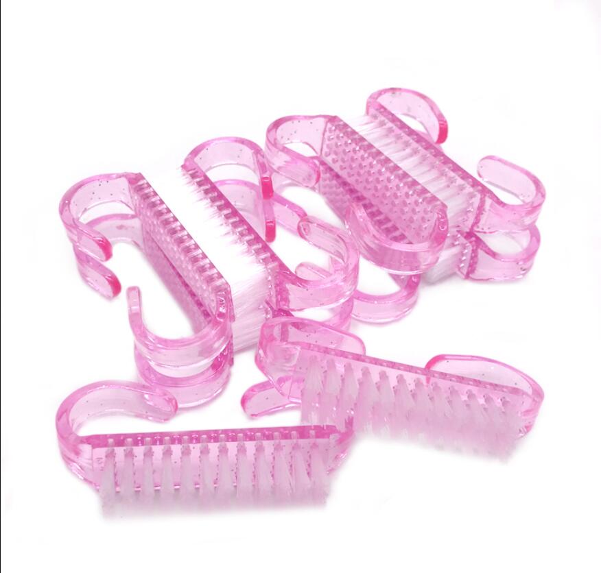 Acrylic Nail Brush 4 Color Nail Art Manicure Pedicure Soft Remove Dust Plastic Cleaning Nail Brushes File Tools Set