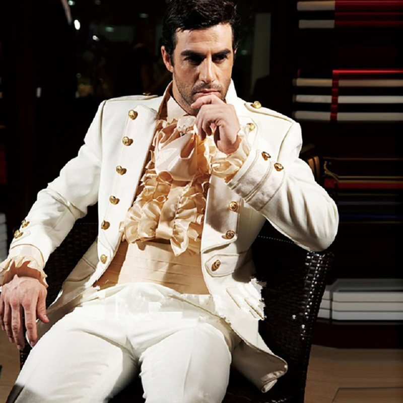 2020 Custom Made Double Breasted Ivory Groom Tuxedos Classic Groomsmen Men Wedding Suits Luxury Jacket Pants 2 Pieces Set
2020 Custom Made Double Breasted Ivory Groom Tuxedos Classic Groomsmen Men Wedding Suits Luxury Jacket Pants 2 Pieces Set