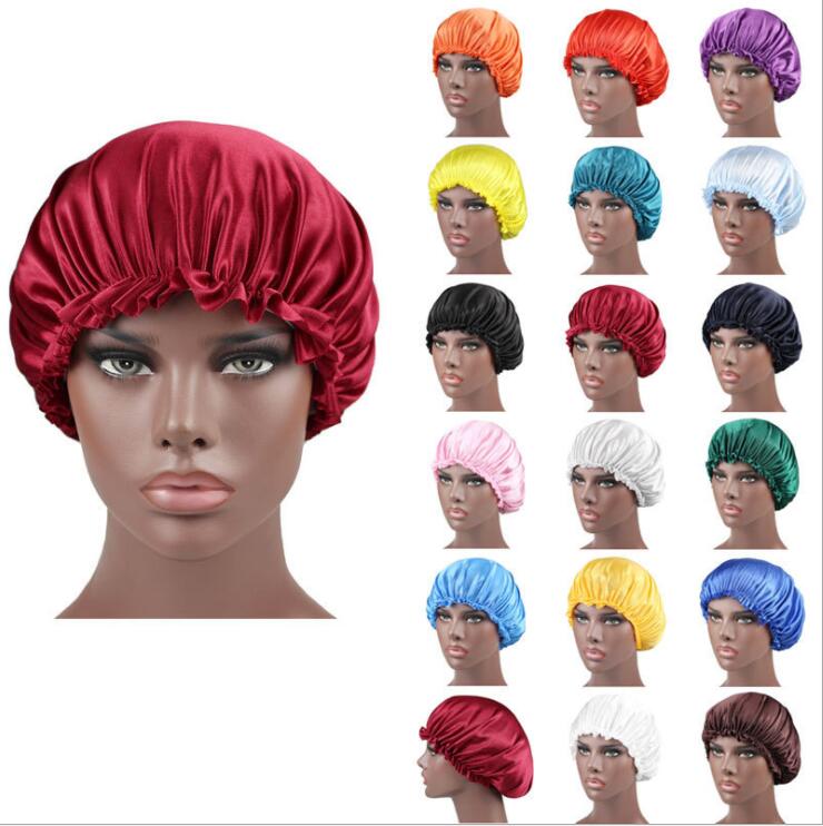 Women Sleep Cap New Satin Night Cap Artifical Silk Hat Double Side Wear Women Head Cover Cap Bonnet For Beautiful Shower Caps LSK384
Women Sleep Cap New Satin Night Cap Artifical Silk Hat Double Side Wear Women Head Cover Cap Bonnet For Beautiful Shower Caps LSK384