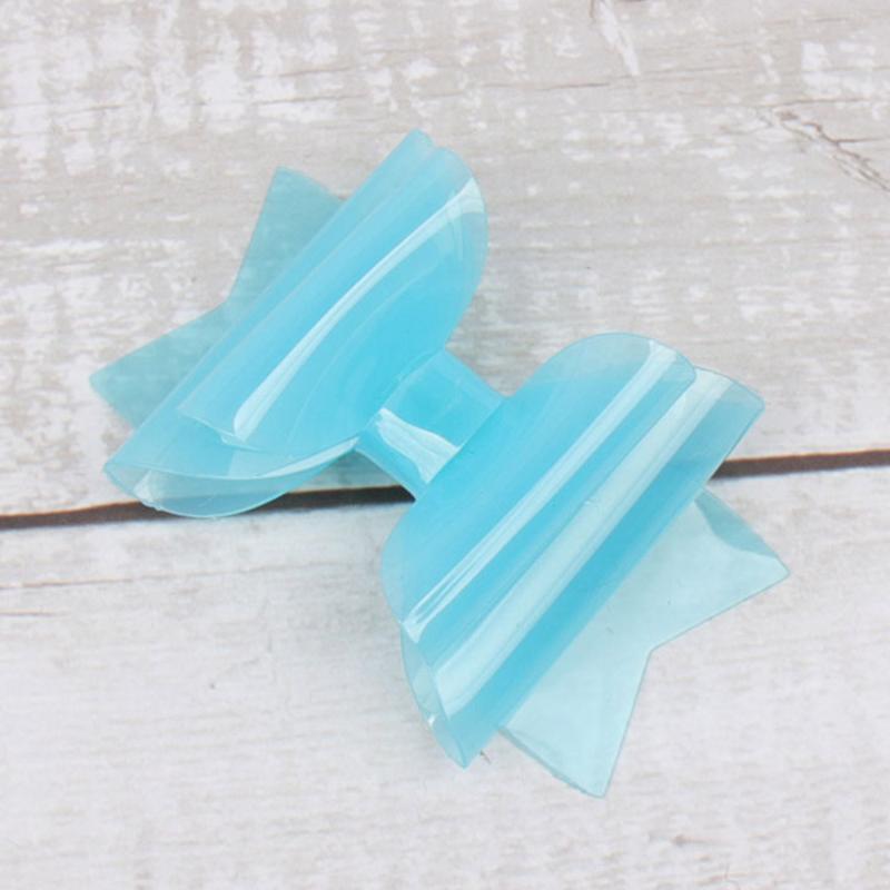 Cheer Bows 3" Chunky Jelly Bows Waterproof Hair Clip for Girl Summer Hairpin Candy Color Hairgrip Baby Kids Hair Accessories