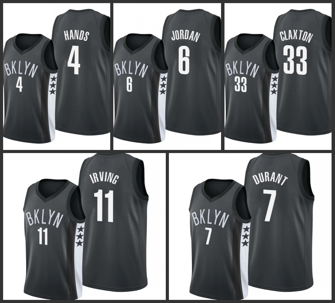 Brooklyn Nets Jaylen Hands Kevin Durant Kyrie Irving Men 2019-20 City Jersey, Black
Brooklyn Nets Jaylen Hands Kevin Durant Kyrie Irving Men 2019-20 City Jersey, Black