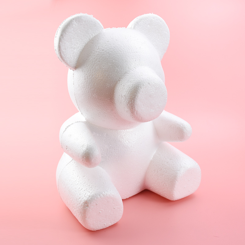 1pcs 20cm/30cm Artificial Flowers Foam teddy bear of roses Mold DIY Gifts Polystyrene Styrofoam wedding Valentine's Day present