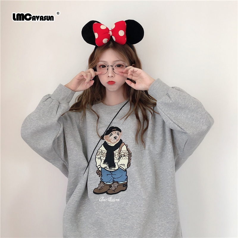LMC/ Women's Sweatshirts Japanese Harajuku Ulzzang Casual Loose Retro Cartoon Bear Sweatshirt Female Kawaii Clothing For Women, Gray
LMC/ Women's Sweatshirts Japanese Harajuku Ulzzang Casual Loose Retro Cartoon Bear Sweatshirt Female Kawaii Clothing For Women, Gray