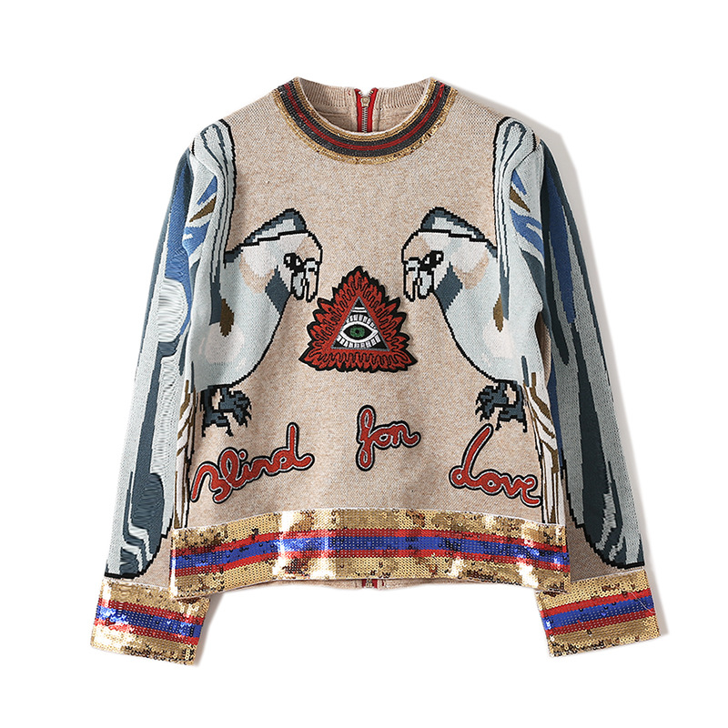 710 Free Shipping 2020 Brand Same Style Regular Crew Neck Long Sleeve Kint Sweater Sequins Top Sweater QIAN, Customize
710 Free Shipping 2020 Brand Same Style Regular Crew Neck Long Sleeve Kint Sweater Sequins Top Sweater QIAN, Customize