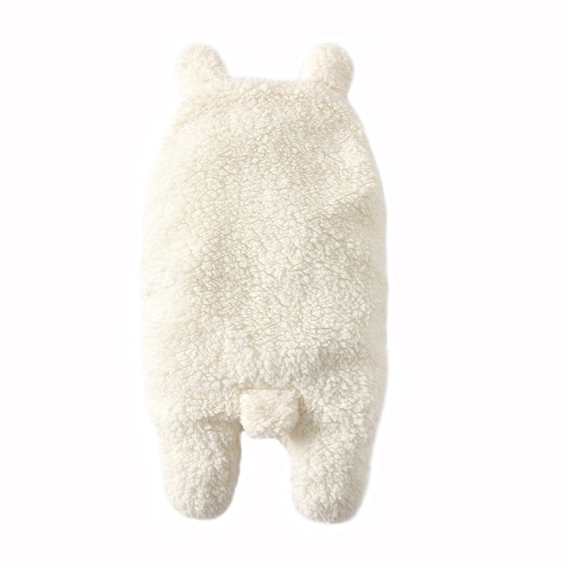 Thick warm plush baby swaddle Cartoon panda modeling Newborn Baby Sleeping Wrap Blanket Photography Prop for babies Boys Girls