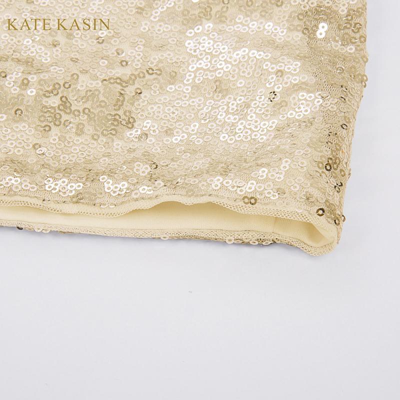 Kate Kasin Women Sparkle Sequin Coat Jacket Stunning Open Front Long Sleeve Cardigan Outwear Fashion Sequins Streetwear T200212