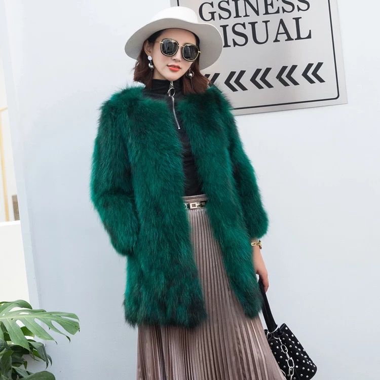 Women New Fashion Real Raccoon Dog Fur Coats Female Medium Natural Fur Overcoat With Belt Ladies Solid Double-faced Coat Y26, Meihongse
Women New Fashion Real Raccoon Dog Fur Coats Female Medium Natural Fur Overcoat With Belt Ladies Solid Double-faced Coat Y26, Meihongse