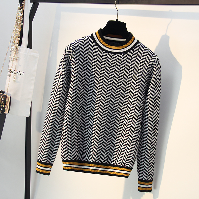 Women's Sweaters BYGOUBY Luxury Jacquard Knit Women Sweater Autumn Winter Christmas Tree Patern Turtleneck Pullovers Striped Jumper Tops, As pic
Women's Sweaters BYGOUBY Luxury Jacquard Knit Women Sweater Autumn Winter Christmas Tree Patern Turtleneck Pullovers Striped Jumper Tops, As pic