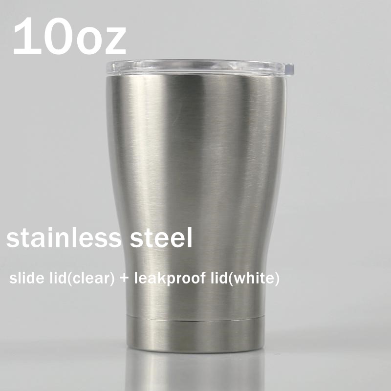 New 10oz Curved Tumblers with Lid and Straw Wine Tumbler Stainless Steel Double Wall Vacuum Insulated Water Bottle Travel Mug Car Mugs, Stainless steel color
New 10oz Curved Tumblers with Lid and Straw Wine Tumbler Stainless Steel Double Wall Vacuum Insulated Water Bottle Travel Mug Car Mugs, Stainless steel color