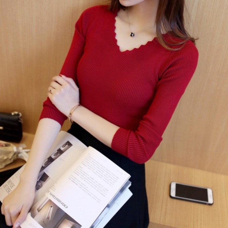 Blackday Fashion Autumn Women V-neck Long-sleeve Knitted Sweater Female Jumper Pullover Solid Basic Elasticity Women Clothing Pull Femme, Gray
Blackday Fashion Autumn Women V-neck Long-sleeve Knitted Sweater Female Jumper Pullover Solid Basic Elasticity Women Clothing Pull Femme, Gray