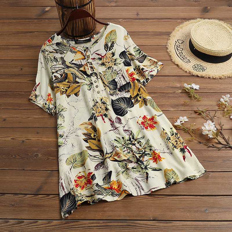2020 ZANZEA Summer Short Sleeve Blouse Vintage Floral Printed Shirts Women Casual O Neck Party Tunic Tops Female Chemise Blusas, Red
2020 ZANZEA Summer Short Sleeve Blouse Vintage Floral Printed Shirts Women Casual O Neck Party Tunic Tops Female Chemise Blusas, Red
