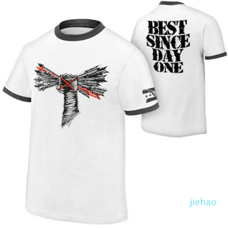 Fashion- Summer New Hot Short Sleeve Wrestling CM Punk Best Since Day One Men's T-Shirt Print 2020 Mens T Shirts