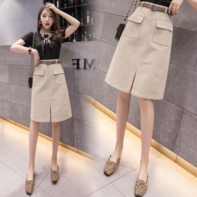 Summer new super hot half-length dress female version of the high-waisted slim fashion solid color package hip mid-line dress, Black
Summer new super hot half-length dress female version of the high-waisted slim fashion solid color package hip mid-line dress, Black