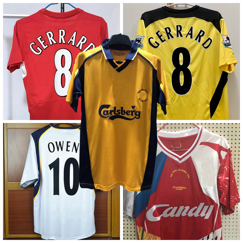 Retro soccer jerseys Gerrard Alonso OWEN Cissé García Finnan Carragher FINAL ISTANBUL 2000 01 02 03 04 2005 2006 champion football shirt, 2001 away
Retro soccer jerseys Gerrard Alonso OWEN Cissé García Finnan Carragher FINAL ISTANBUL 2000 01 02 03 04 2005 2006 champion football shirt, 2001 away