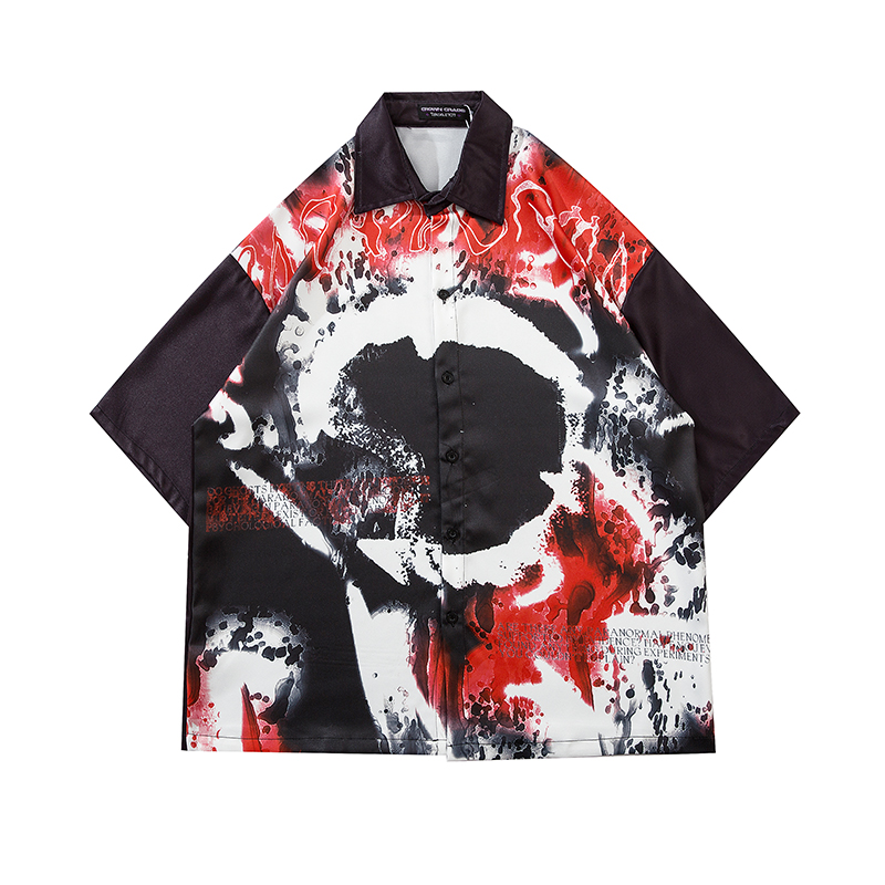 Harajuku Graffiti Retro Short Sleeve Summer Shirts Letter Print Lapel Loose Shirt Oversize Streetwear Hawaii Shirt Men and Women, Black
Harajuku Graffiti Retro Short Sleeve Summer Shirts Letter Print Lapel Loose Shirt Oversize Streetwear Hawaii Shirt Men and Women, Black