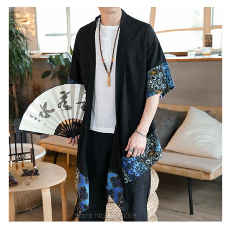 Men Chinese Traditional Costume Summer New Medium Long Trench Coat Splicing Cotton and Linen Leisure Retro Hanfu Robe
Men Chinese Traditional Costume Summer New Medium Long Trench Coat Splicing Cotton and Linen Leisure Retro Hanfu Robe