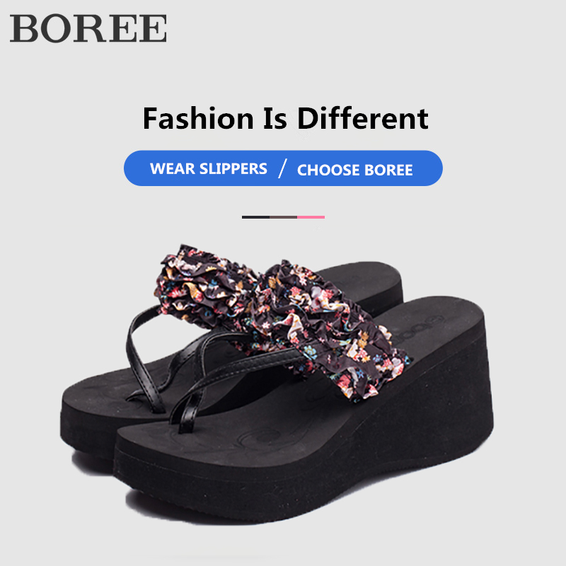 BOREE Women Slippers Flowers No-slips Flip Flops Wedge Platform High Heel Slippers Ladies Beach Shoes Sandals Thick heel Slides, Yellow-93023310
BOREE Women Slippers Flowers No-slips Flip Flops Wedge Platform High Heel Slippers Ladies Beach Shoes Sandals Thick heel Slides, Yellow-93023310