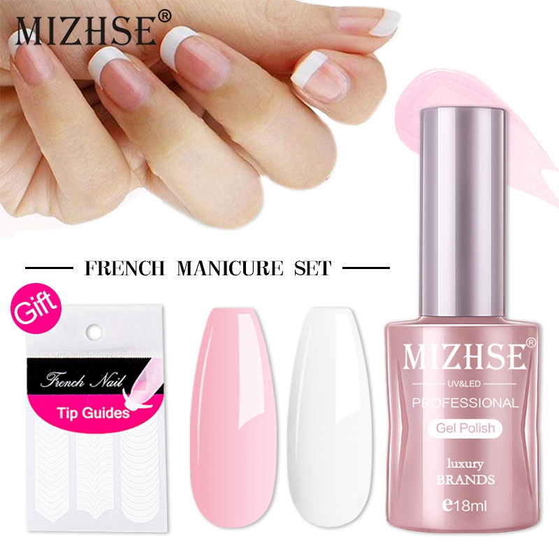 MIZHSE White And Pink Nail Gel Polish French Manicure Set With French Nail Tip Guides Soak Off 18ml Gel For Art, Ma-base
MIZHSE White And Pink Nail Gel Polish French Manicure Set With French Nail Tip Guides Soak Off 18ml Gel For Art, Ma-base