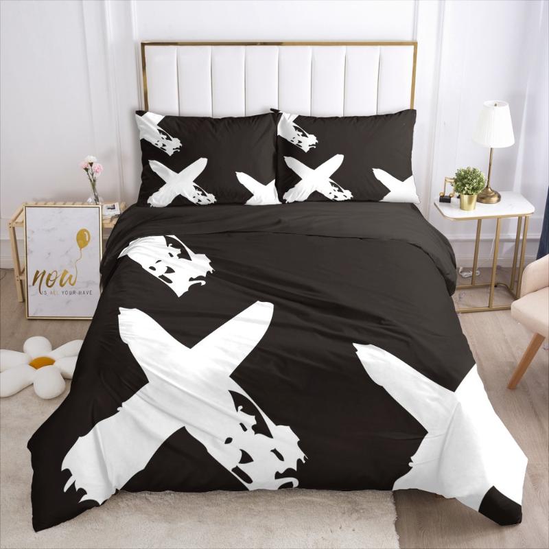 3D Quilt Covers Duvet Cover Sets Black White Comforter Shell Bedclothes Bed Linens Full Single Size Cross Design Home Textile, Simple108-white-d
3D Quilt Covers Duvet Cover Sets Black White Comforter Shell Bedclothes Bed Linens Full Single Size Cross Design Home Textile, Simple108-white-d