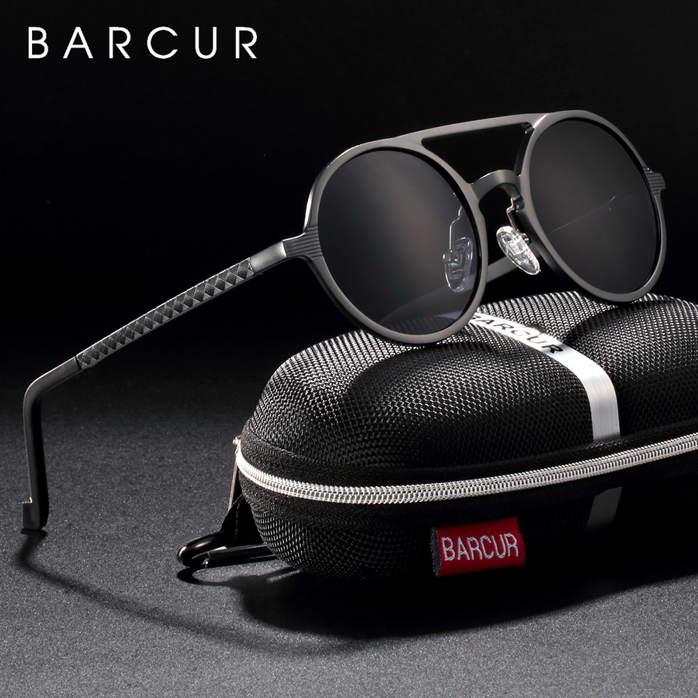 BARCUR New Retro Aluminum Magnesium Sunglasses Polarized Lens Vintage Eyewear Accessories Sun Glasses Driving Men Round Sunglasses, White;black
BARCUR New Retro Aluminum Magnesium Sunglasses Polarized Lens Vintage Eyewear Accessories Sun Glasses Driving Men Round Sunglasses, White;black