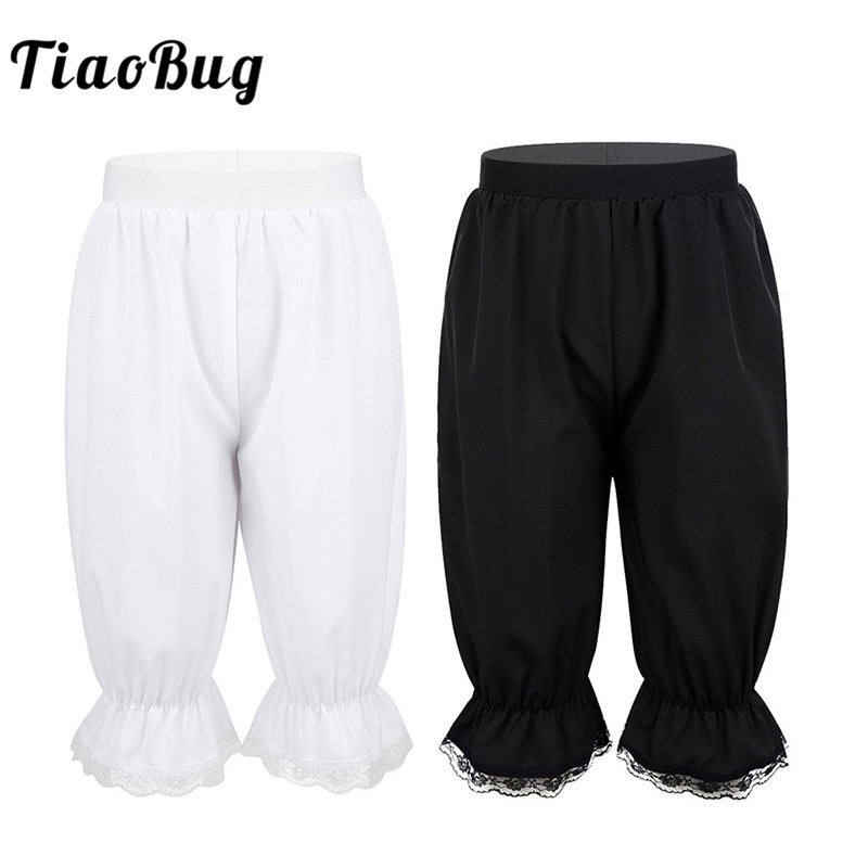 TiaoBug Kids Solid Color Quick Drying Lightweight Loose Lace Trim Bloomers Comfy Elastic Waistband Pants for Girls Dance Costume, Black
TiaoBug Kids Solid Color Quick Drying Lightweight Loose Lace Trim Bloomers Comfy Elastic Waistband Pants for Girls Dance Costume, Black