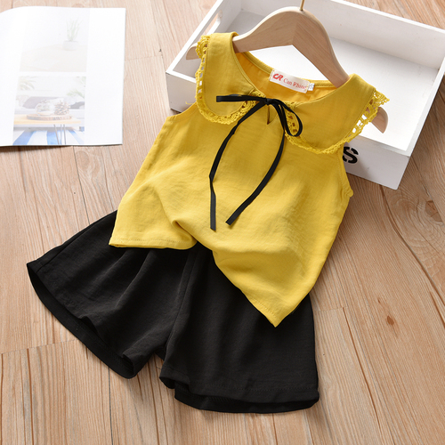 Girls 'summer Clothes Suit 2020 New Children's Fashion Dress Kids Girls Chiffon Blouse and Pants Clothes Sets