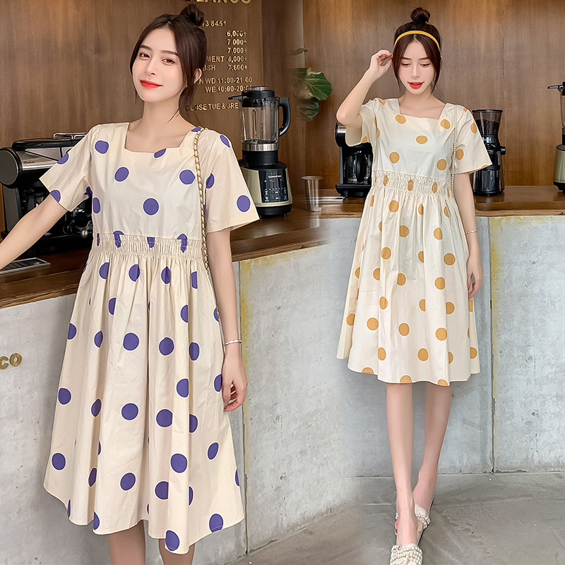 810# Maternity Dress Summer Short Sleeve Easy Matching Loose Polka Dot Dress for Pregnant Women Mom, Purple
810# Maternity Dress Summer Short Sleeve Easy Matching Loose Polka Dot Dress for Pregnant Women Mom, Purple