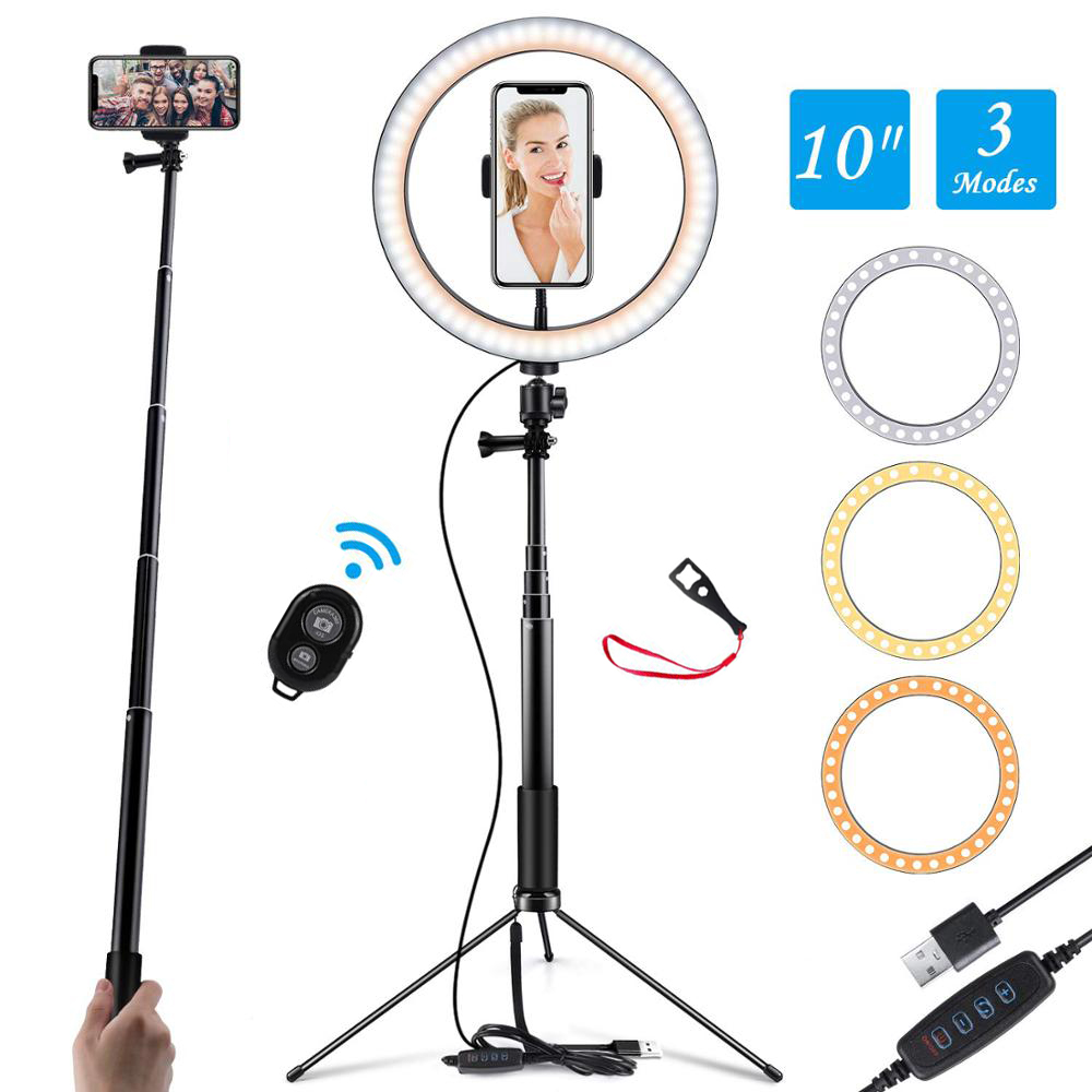 10 Inch LED Selfie Ring Light With Stand Mobile Phone Youtobe Photography Fill Light Camera Tripod USB Circular Photo Ring Lamp
10 Inch LED Selfie Ring Light With Stand Mobile Phone Youtobe Photography Fill Light Camera Tripod USB Circular Photo Ring Lamp