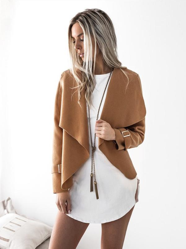 Solid Asymmetric Turn-down Collar Cardigan Jacket Long Sleeve Autumn Casual Women Jackets and Coats 2020 Outerwear Clothes, Black
Solid Asymmetric Turn-down Collar Cardigan Jacket Long Sleeve Autumn Casual Women Jackets and Coats 2020 Outerwear Clothes, Black