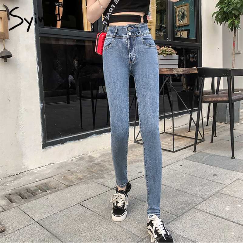syiwidii denim jeans woman high waist stretch pencil pants skinny female blue lace up elastic slim streetwear 2020 fashion new
syiwidii denim jeans woman high waist stretch pencil pants skinny female blue lace up elastic slim streetwear 2020 fashion new