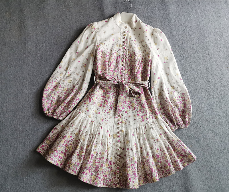 2020 New Vintage Holiday Style Linen Printed Stand Collar Puff Sleeve Waist Slimming Dress, As show picture
2020 New Vintage Holiday Style Linen Printed Stand Collar Puff Sleeve Waist Slimming Dress, As show picture