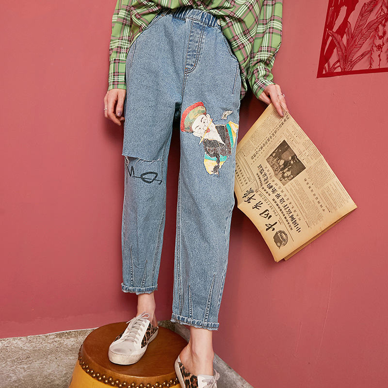 Blue Solid Original Graphic Print Washed Casual Denim Jeans Woman 2020 Spring Pure Ripped Korean Ladies Daily Trousers
Blue Solid Original Graphic Print Washed Casual Denim Jeans Woman 2020 Spring Pure Ripped Korean Ladies Daily Trousers
