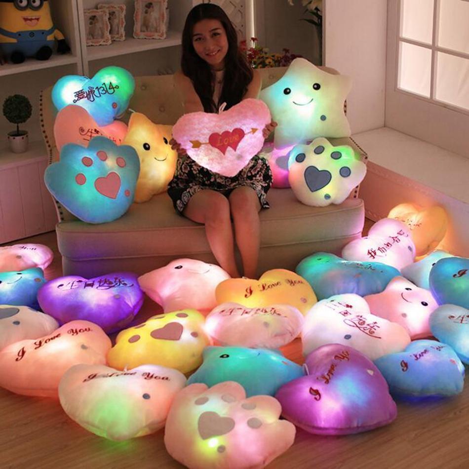 Luminous Glowing Pillow Star Heart Bear Paw Led Light Plush Pillow Night Light Kids Cushion Christmas Toys, Colour mixture
Luminous Glowing Pillow Star Heart Bear Paw Led Light Plush Pillow Night Light Kids Cushion Christmas Toys, Colour mixture