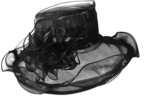Lawliet White Summer Hats for Women Ladies Organza Wide Brim Sun Kentucky Derby Wedding Church Party Floral Hat Cap A002 Y200619