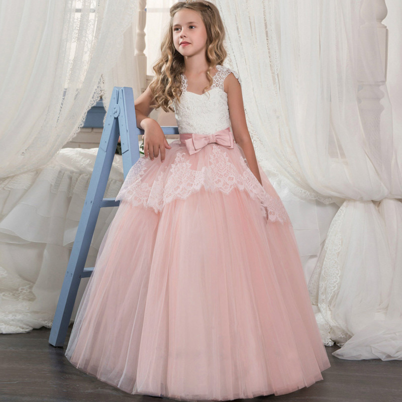 Elegant Girls Dress Vintage Evening Wedding Children Party Dress Pageant Long Gown Princess Wedding Girl Formal, Red dress 3
Elegant Girls Dress Vintage Evening Wedding Children Party Dress Pageant Long Gown Princess Wedding Girl Formal, Red dress 3