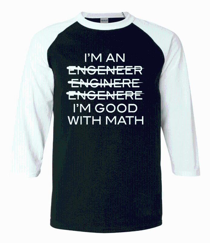 I'm An Engineer, I'm Good At Math adult tshirt 2020 summer hot sale 3/4 sleeve t shirts cotton high quality raglan men t-shirt, Red white1
I'm An Engineer, I'm Good At Math adult tshirt 2020 summer hot sale 3/4 sleeve t shirts cotton high quality raglan men t-shirt, Red white1