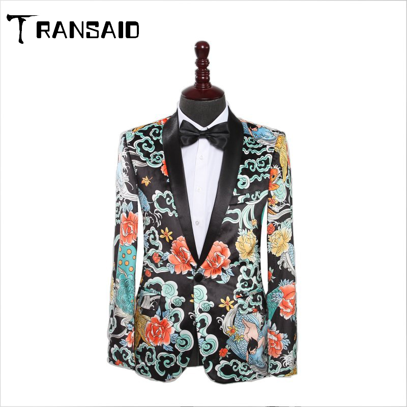 Male Floral Pattern Slim Fit Blazer Designs Men Suit Jacket Stage Singer Wear Single Breasted High Street Blazers Masculino, Color as picture
Male Floral Pattern Slim Fit Blazer Designs Men Suit Jacket Stage Singer Wear Single Breasted High Street Blazers Masculino, Color as picture