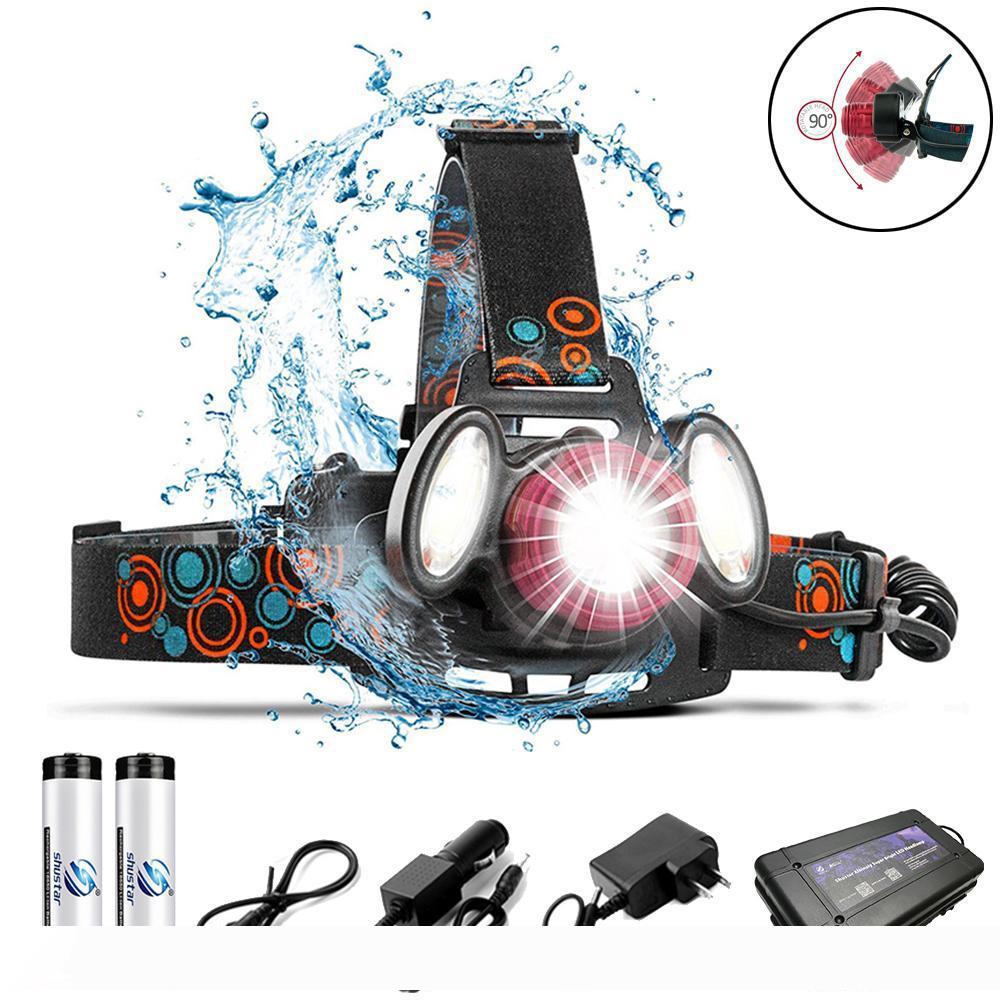 Super bright LED Headlamp T6+COB LED Headlight 4 lighting modes Zoomable For Fishing, night riding, camping, adventure, etc