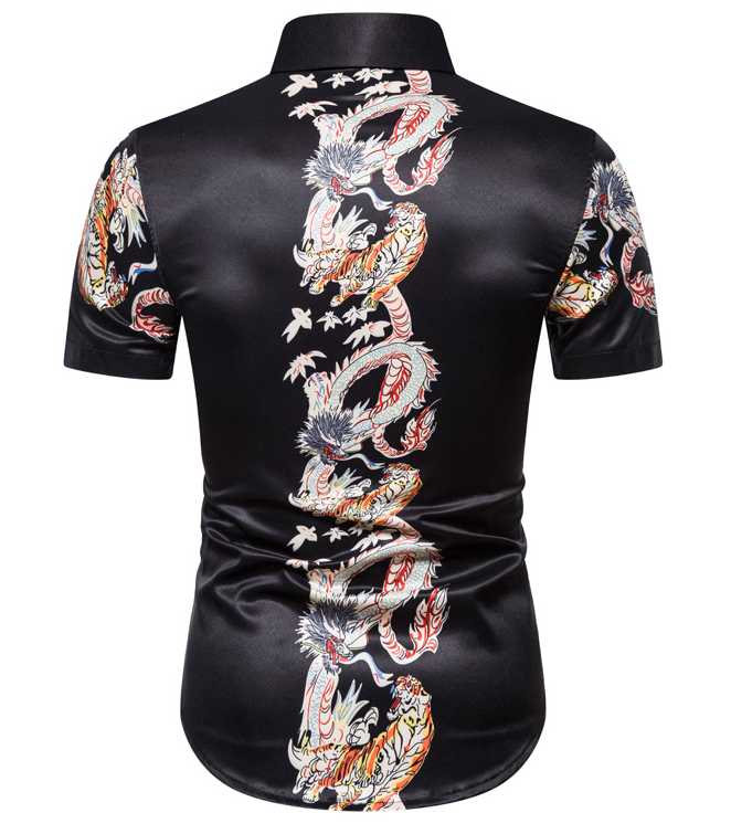 Blouse Men Personality Dragon Tiger Print Short Sleeve Casual Shirt Male Party Dress Slim Top New Arrival 2020, Black a223-2510-p55
Blouse Men Personality Dragon Tiger Print Short Sleeve Casual Shirt Male Party Dress Slim Top New Arrival 2020, Black a223-2510-p55