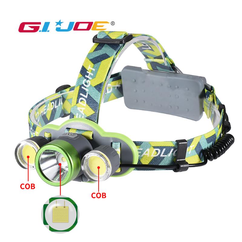 GIJOE 2020 new led headlamp cob headlight waterproof 3 light 5 modes usb rechargeable use 2*18650 battery plastic shell
GIJOE 2020 new led headlamp cob headlight waterproof 3 light 5 modes usb rechargeable use 2*18650 battery plastic shell