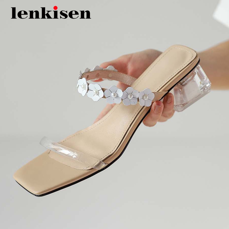 Lenkisen french romantic flowers decorations high quality square toe med crystal heels slip on slingback dress sandals women L01, Apricot
Lenkisen french romantic flowers decorations high quality square toe med crystal heels slip on slingback dress sandals women L01, Apricot