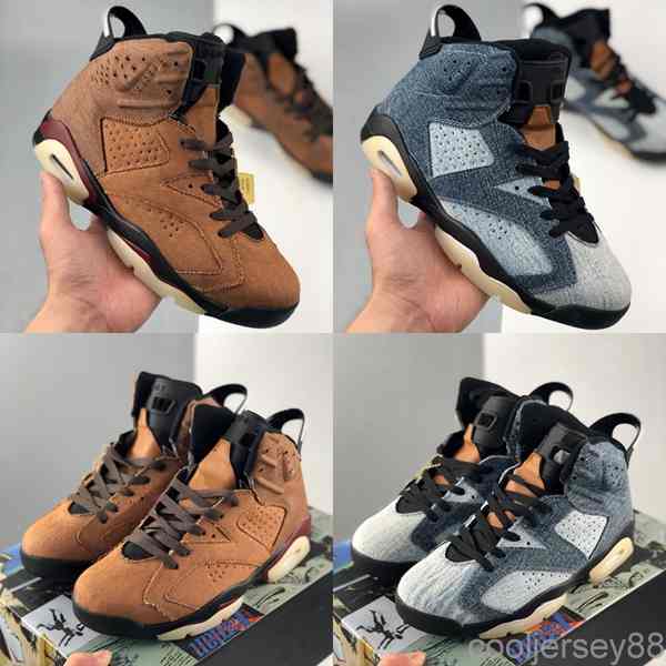 with box New 6 6s Denim Travis Mens Basketball Shoes VI Man Blue brown Jeans Sports Sneakers Outdoor jumpman Trainers baskets des chaussure
with box New 6 6s Denim Travis Mens Basketball Shoes VI Man Blue brown Jeans Sports Sneakers Outdoor jumpman Trainers baskets des chaussure
