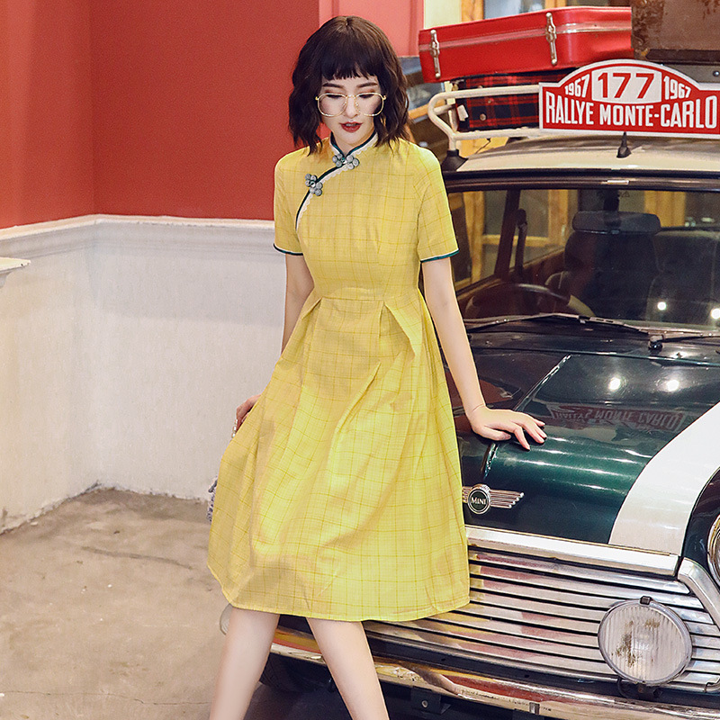 Chinese dress cheongsam qipao female Plaid cheongsam chinese traditional dress women Improvement qipao Vestidos
Chinese dress cheongsam qipao female Plaid cheongsam chinese traditional dress women Improvement qipao Vestidos